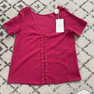 Sezane Maddie T-shirt Bois De Rose - Size L
